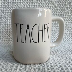 RAE DUNN by Magenta Artisan Collection Ceramic Coffee Mug Cup TEACHER - 16 oz.